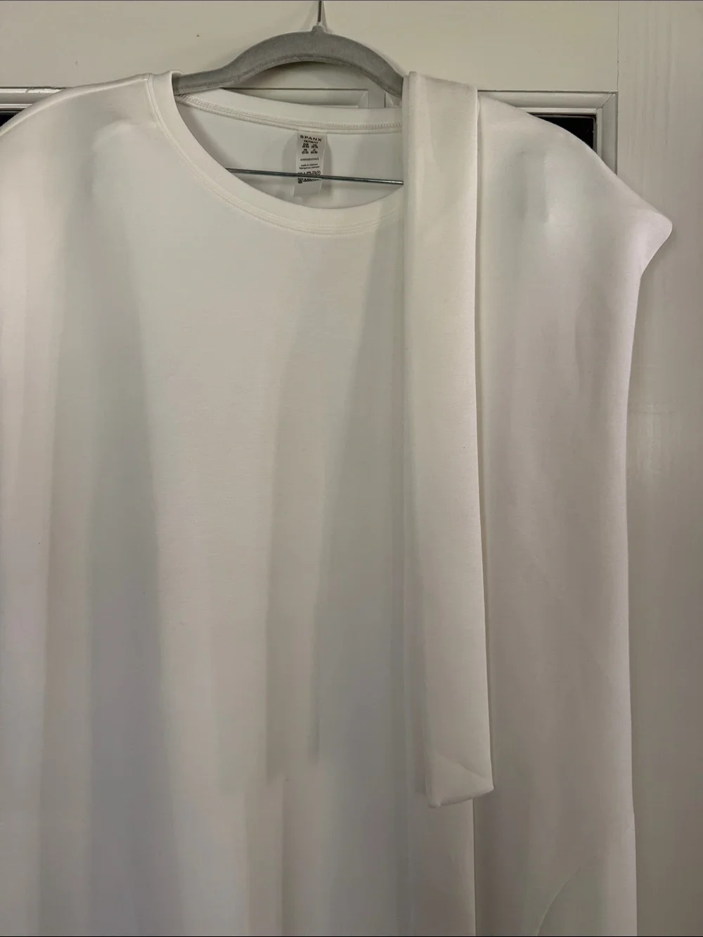 SPANX White Cap-Sleeve Midi Shift Dress - Picture 2 of 3
